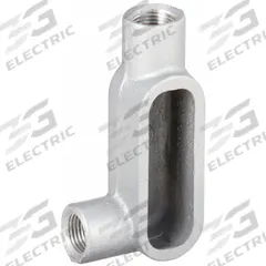 Conduit Outlet Body: Aluminum, 2 1/2 in Trade Size, LL Body, 131 cu in Body Capacity, Threaded Hub (MPN LL77SA). Key specifications — Finish: Powder Coated; Includes: Set Screw Hubs; For Use With: IMC; Brand: HUBBELL KILLARK; Hub Style: Threaded; Mfr. Series: Duraloy 7.