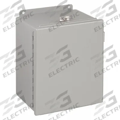 WIEGMANN Enclosure: Steel, 8 in x 6 in x 3 in, NEMA 12/13/4, Solid Cover - Steel Washdown Enclosures