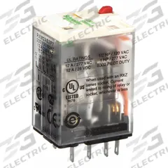 SCHNEIDER General Purpose Relay: Socket Mounted, 12 A Current Rating, 230V AC, DPDT, K Socket (MPN RXM2AB2P7). Key specifications — Brand: SCHNEIDER; Base Type: Square; Mounting Style: Plug-In; Pin Shape: Flat; Electrical Connection: Quick-Connect; Manufacturer Part Number: RXM2AB2P7; Series: Harmony™ RXM Series.