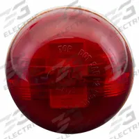 GROTE Clearance Marker Lamp: Clearance Light, LED, Round, Red, Bracket/Grommet, 2 1/2 in Overall Dia (MPN 47232). Key specifications — Lens Color: Red; Brand: GROTE; Electrical Connection: PL-10 Connector; Lighting Technology: LED; Mount Type: Grommet; SAE Lens Code: PC.