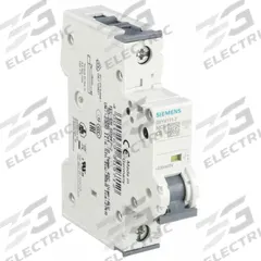 SIEMENS IEC Supplementary Protector: 5 A Amps, 72V DC, 10kA at 230/400V AC, Screw Clamp, 5SY4, C (MPN 5SY41117). Key specifications — Brand: SIEMENS; Terminal Connection: Screw Clamp; DC Voltage Rating: 72V DC; Max. AIR Rating: 10kA at 230/400V AC; Series: 5SY4; AC Voltage Rating: 230/400V AC; Curve Type: C.