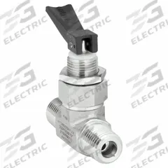 HAM-LET Manual Two-Way Ball Valve: 1/4 in Pipe Size, 316 Stainless Steel, MNPT x MNPT, 300 psi CWP (MPN H-1280-SS-N-1/4). Key specifications — Brand: HAM-LET; Handle Type: Lever.