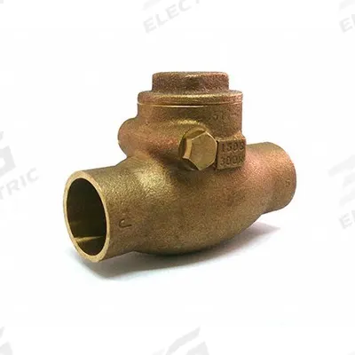 MILWAUKEE VALVE Swing Check Valve: Swing, Inline Valve Body, 3/4 in Pipe Size, Sweat x Sweat - Bronze Inline Swing Check Valves