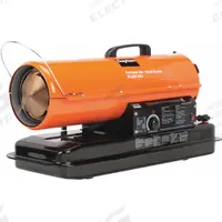 DAYTON Portable Oil and Kerosene Torpedo Heater: Handheld Portable, 1,700 sq ft Heating Area (MPN 3VE49). Key specifications — Key Features: Thermostat; Portability: Handheld Portable; Brand: DAYTON; Tank Capacity/Hours on One Filling: 5 gal/9 hr; Overall Dimensions - H x L x D: 16-3/4 in x 32 in x 11-3/4 in.
