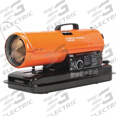 Dayton Portable Oil and Kerosene Torpedo Heater: Handheld Portable - Direct-Fired Portable Oil & Kerosene Torpedo Heaters