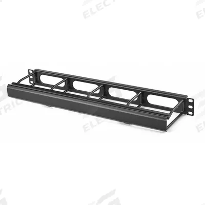 HUBBELL PREMISE WIRING Single Side Horizontal Ring Manager: Horizontal, 1 U - Horizontal Ring-Style Cable Managers