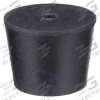 Stopper: SBR Rubber, 6 Stopper Size, 26 mm Bottom Dia, 32 mm Top Dia, 25 mm Overall Ht, Black (MPN 6-1H). Key specifications — Standards: ASTM D2000; Brand: APPROVED VENDOR; Color: Black; Stopper Size: 6; Material: SBR Rubber.