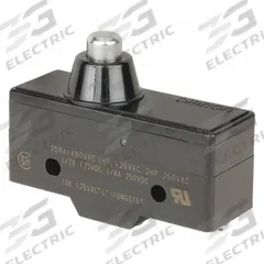 OMRON Snap Action Switch: Plunger Actuator, 1NO/1NC, Screw (MPN A-20GD-B7-K). Key specifications — AC Contact Rating: 20 A @ 480 V; Electrical Connection: Screw; Series: A; Brand: OMRON.