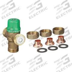 TACO Thermostatic Mixing Valve: 1/2 in Inlet Connection Size, 1/2 in Outlet Connection Size, Brass (MPN 5122-C2). Key specifications — attr1037830: Check Valves; attr1037827: TACO.