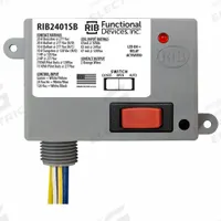 RIB Enclosed Pre-Wired Relay: 20 A Rating, 24V AC/DC/120V AC, SPST-NO, 0.50 in NPT (MPN RIB2401SB). Key specifications — Nipple Size: 0.50 in NPT; Coil Voltage: 24V AC/DC/120V AC; Brand: RIB.