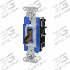 HUBBELL Wall Switch: Toggle Switch, Single Pole, Maintained, Brown, 120/277V AC, 15 A (MPN HBL1201ST). Key specifications — Illuminated: No; Voltage Rating: 120/277V AC.