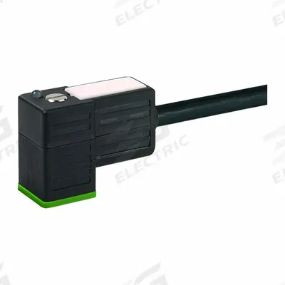 MURRELEKTRONIK Cordset: DIN Form CI Female Right Angle x Bare Wire, 10 m Cable Lg, PUR - DIN Form Industrial C Solenoid Connector Single-Ended Cordsets
