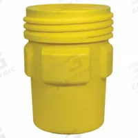 EAGLE Overpack Drum: HDPE, 95 gal, Screw-On Lid, Unlined/No Interior Coating, 41 1/4 in x 31 in (MPN 1690). Key specifications — Drum Material: HDPE; Drum Head Type: Open Head; UN Rating Solids: 1H2/X300/S; UN Rating Liquids: 1H2/X300/S; Interior Lining: Unlined/No Interior Coating; Drum Message Text: None; For Holding: Hazardous Materials; Brand: EAGLE.