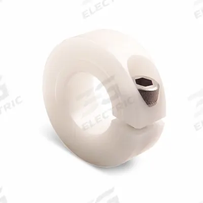 RULAND MANUFACTURING Shaft Collar: 1-Piece, Metric, Round, Clamp-On, 7 mm Bore Dia - Plastic Shaft Collars