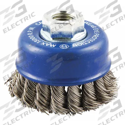 APPROVED VENDOR Cup Brush: Twisted Stainless Steel, 3 1/2 in Dia, 0.02 in Fill Dia - Heavy-Cleaning Brushes for Contoured Stainless Steel Surfaces