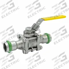APOLLO Ball Valve: 1 in, Stainless Steel, Straight Valve Body, Press x Press, Full Port Ball Port (MPN 123457453). Key specifications — Brand: APOLLO; Handle: Lever.