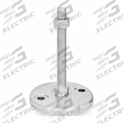 JW WINCO Male-End Leveling Mount: Swiveling Stud, 3/8"-16 Thread Size, 3.15 in - Non-Skid Male Leveling Mounts