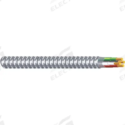 SOUTHWIRE Metal Clad Armored Cable: 12 AWG, 3 Conductors, Copper, 1,000 ft, Aluminum - Standard Metal-Clad Cables