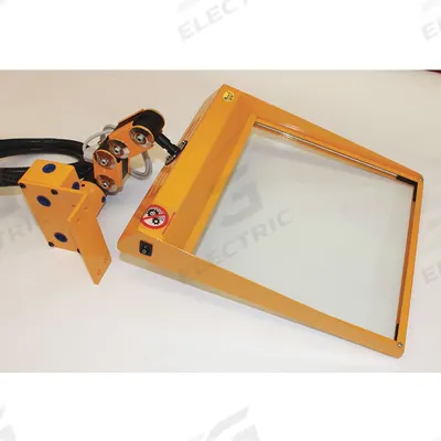 REPAR Bench Grinder Shield: 5 1/2 in W x 12 5/8 in (MPN MO-3-L-CM-VT) - Universal Grinder Eye Shields with LED Lights & Safety-Interlock Switch