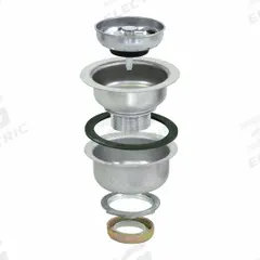 APPROVED VENDOR Strainer: Stainless Steel, Chrome, 4 1/2 in Overall Dia, Socket Weld, 4 in Pipe Dia (MPN 30017). Key specifications — Product Type: Sink Drain; Brand: APPROVED VENDOR; Finish: Chrome; Material: Stainless Steel; Includes: Slip Joint Nut.