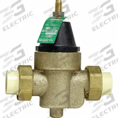 WATTS Water Pressure Reducing Valve: 3/4 in Pipe Size, Cast Copper Silicon Alloy, 25 psi to 75 psi (MPN LFN45BM1-DU-CPVC). Key specifications — Brand: WATTS; Low-Lead Compliance: Low-Lead Compliant.