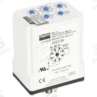 DAYTON Phase Monitor Relay: Socket Mounted, 10 A Current Rating, 190 to 500V AC, 8 Pins/Terminals (MPN PMPU-B18). Key specifications — Monitored Parameters: Phase Unbalance; Manufacturer Part Number: PMPU-B18; Brand: DAYTON.
