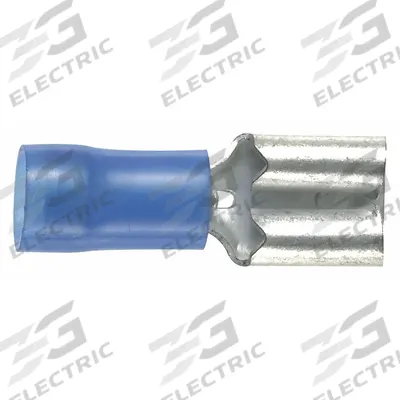 PANDUIT Wire Disconnect: Female Socket, Blue, Nylon, Partial Coverage - Partially Insulated Quick Disconnects
