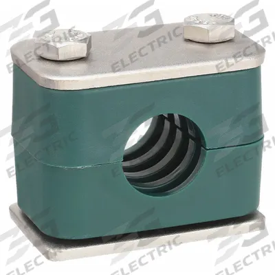 ZSI Vibration-Dampening Beta Clamp: Ribbed Bore, 304 Stainless Steel Clamp - Vibration-Dampening Textured Core Beta Clamps