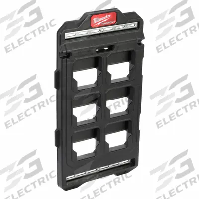 MILWAUKEE PACKOUT PACKOUT Compact Wall Plate: 10 1/4 in W x 1 in L, Polypropylene - PACKOUT Mounting Plates