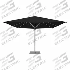 CALIFORNIA UMBRELLA Outdoor Umbrella: Black, Aluminum/Steel, Hand Crank, 145 1/8 in Overall Ht (MPN SOLA338001-6008). Key specifications — Brand: CALIFORNIA UMBRELLA; Canopy Color: Black; Includes Base: Yes; Includes Lights: No; Opening Mechanism: Hand Crank; Pole Material: Steel.