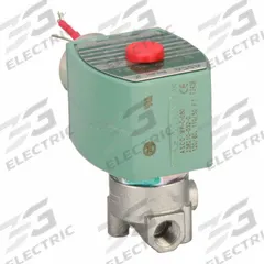 REDHAT Solenoid Valve: 2-Way, Normally Closed, 1/8 in Pipe Size, 110V AC/120V AC, High Flow (MPN 8262H006). Key specifications — Pipe Size: 1/8 in; Voltage: 120V AC; Brand: REDHAT; Coil Enclosure: Watertight.