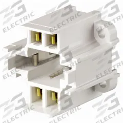LEVITON Lampholder: Lamp Holder, 4-Pin (G24q-3), 1 3/8 in Overall Lg, 75 W Watt, 600V AC Volt, White (MPN 26725-419). Key specifications — attr234509: 4-Pin (G24q-3); attr234515: 600V AC; attr327041: Lamp Holder; attr239872: LEVITON; attr234516: White; attr234535: Universal Wattage Ballast Only.