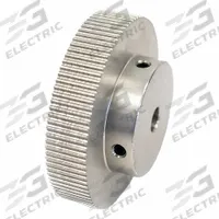 DAYTON Timing Pulley: Modified Curvilinear, Fixed, For GT Timing Belt Section, For 9 mm Belt Wd (MPN 100-2P09-6A4). Key specifications — Brand: DAYTON; Finish: Clear Anodized; For Belt Series: Powerhouse®.
