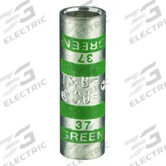 THOMAS & BETTS Open Barrel Splice: 1 AWG Wire Size, Green Code, 1.5 in, Copper Barrel, 37 Die (MPN 54508). Key specifications — Die Code: 37; Brand: THOMAS & BETTS; Color Code: Green.