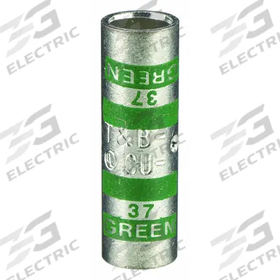 THOMAS & BETTS Open Barrel Splice: 1 AWG Wire Size, Green Code, 1.5 in - Crimped Butt Splice Compression Connectors