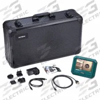 EXTECH Videoscope: 800 x 480, 3 3/8 ft Shaft Lg, 5.5 mm Camera Dia, 5 in Display Size, Videoscope (MPN HDV700). Key specifications — Brand: EXTECH; Camera Pixel Resolution: 800 x 480; Features: Photo and Video Capture; Includes: HDMI Type A to Type D Cable; Includes Probe: No Probe Included; Display Portability: Detachable; Camera Probe: Not Included.