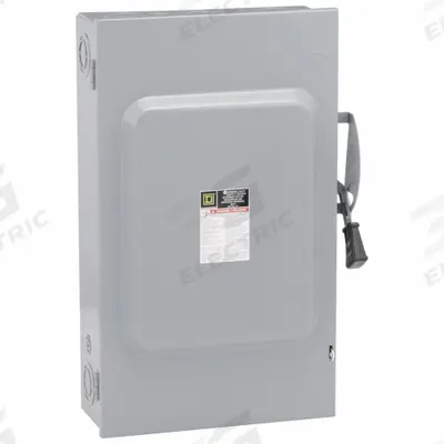 SQUARE D Safety Switch: Non-Fusible, 200 A, Three Phase, 240V AC, Galvanized Steel - Non-Fusible Safety Switches