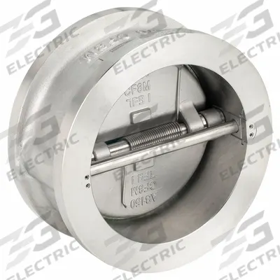 KECKLEY Check Valve: Double Disc, Inline Valve Body, 6 in Pipe Size, Wafer - Stainless Steel Double-Door Wafer Check Valves