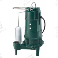 ZOELLER Grinder Pump: Vertical, Single Phase, 1/2 hp, 115V AC, 31 gpm @ 10' of Head, 1 1/4 in FNPT (MPN 803-0001). Key specifications — Rated Voltage: 115V AC; Discharge Orientation: Vertical; Hazardous Location Class: Not Rated; Volute Material: Cast Iron; Brand: ZOELLER; Switch: Integral Vertical Float.