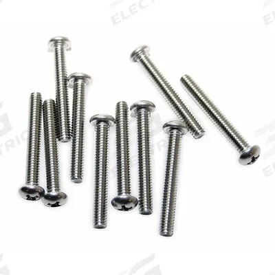 ACORN Phillips Round Head Screws: Stainless Steel, 1/4 in Overall Wd, 1 3/8 in Overall Ht - Fittings, Hardware & Tools for Institutional Toilets