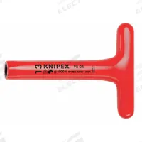 KNIPEX Hollow Round Shank Nut Driver: T-Handle, Metric, Without Magnetized Tip, Std, 10 mm Tip Size (MPN 98 04 10). Key specifications — attr1214485: Round; attr1214505: KNIPEX.