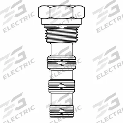 BUCHER HYDRAULICS Hydraulic Cavity Plugs: Zinc-Coated Steel, Four-Way, 1_2_3_4 Blocks Ports - Cartridge Valve Cavity Plugs