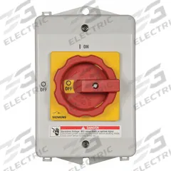 SIEMENS Safety Switch: Non-Fusible, 30 A, Three Phase, Non-Metallic (MPN 3LD22642TW530US2). Key specifications — Environment: Indoor/Outdoor; Phase: Three; Handle Color: Red/Yellow; Housing Material: Plastic; Standards: CCC; Brand: SIEMENS; For Environment: Indoor Rated.