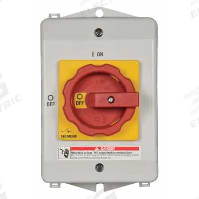 Siemens Safety Switch: Non-Fusible, 30 A, Three Phase - Non-Fusible Disconnect Switches