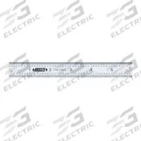 INSIZE Rigid Rule: 7126-12, 12 in, 0.04 in Thick, 1/16 in (Back)/1/64 in (Front), Chrome, Black, SAE. Key specifications — attr939978: 1/16 in (Back); attr944136: Pouch; attr934745: INSIZE; attr944504: Outside Read; attr944508: Horizontal; attr944509: Chrome; attr939993: Decimal; attr986193: Etched.