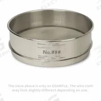 ADVANTECH Standard Stainless Steel Cloth Test Sieve: Stainless Steel, 8 in Outside Dia, 2 5/8 in Ht (MPN 40SS8F). Key specifications — Screen Material: Stainless Steel; Brand: ADVANTECH; Frame Material: Stainless Steel; Standards: ASTM E11; US Standard Screen Size: #40.