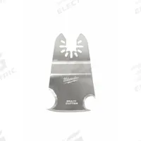 MILWAUKEE Oscillating Scraper Blade: Rigid, 2 in Blade Wd, Stainless Steel, 1 Pieces, Hooked (MPN 49-25-2221). Key specifications — attr1097510: Rigid; attr1097500: Hooked; attr1097522: MILWAUKEE.