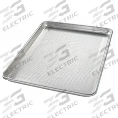 CHICAGO METALLIC Sheet Pan: Sheet Pan Pan, One Half Sheet Pan Size, Aluminum, Uncoated, Perforated (MPN 40857). Key specifications — Bead Closure: Closed Bead; Coating: Uncoated; Pan Style: Sheet Pan; Perforation: Perforated; Brand: CHICAGO METALLIC; Color: Silver; Material: Aluminum; NSF Certified: No.