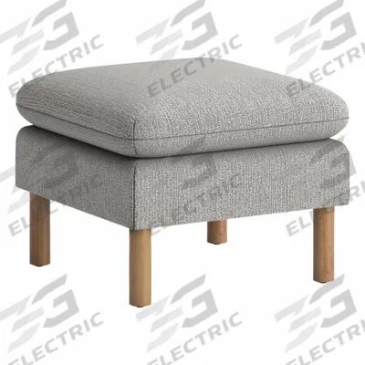 HON Ottoman: Fabric, Gray, 17 1/2 in Overall Ht, 23 in Overall Wd, 23 in Overall Dp - Benches & Ottomans