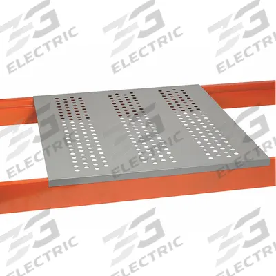 LITTLE GIANT Perforated Rack Decking: 46 in x 42 in, Waterfall, 14 ga Decking - Perforated Steel Pallet Rack Decking